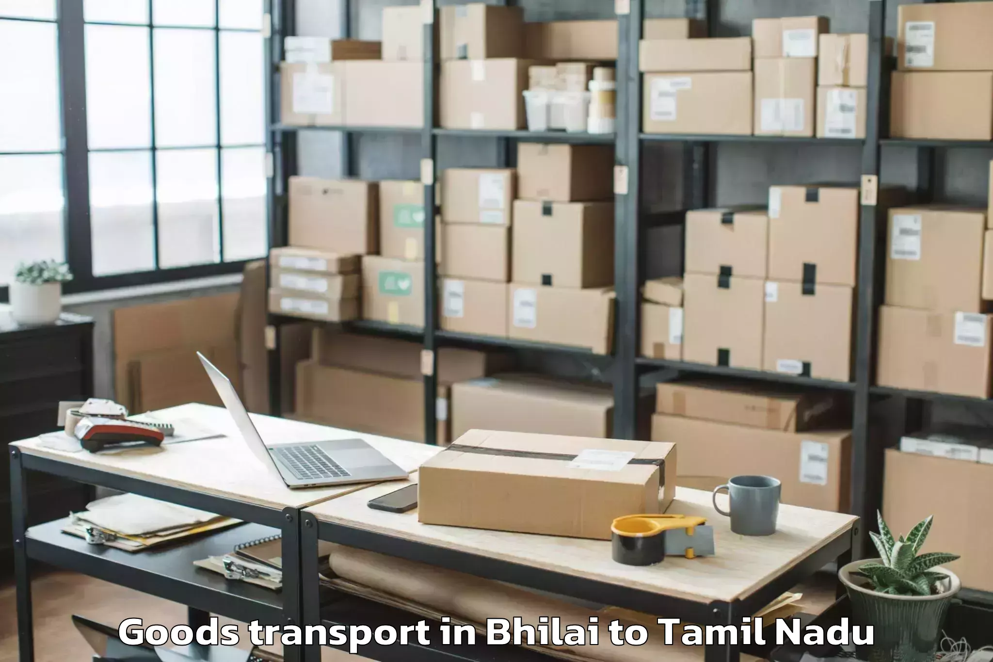 Quality Bhilai to Thiruverumbur Goods Transport